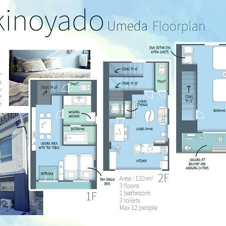 Ferienwohnung Yukinoyado Umeda Ōsaka Exterior foto